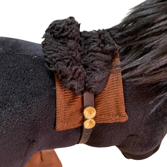 Disney Store Black Plush Horse With White Mane & Tail 20" Stuffed Animal Toy For - Picture 3 of 8